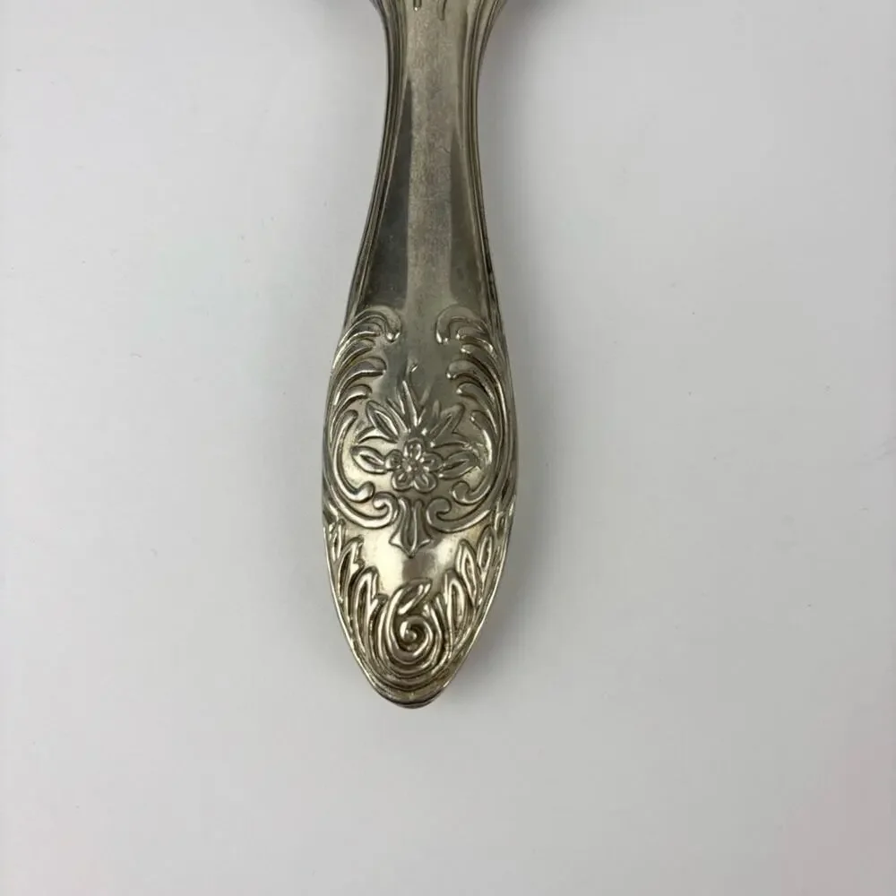 Vintage Silver Plated Brush, Comb, & Hand Mirror Dresser Set